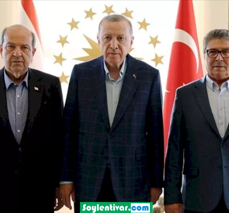 Cumhurbaşkanı Erdoğan KKTC Cumhurbaşkanı ve Başbakanı ile görüştü