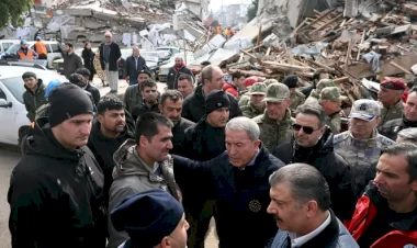 Fahrettin Koca ve Hulusi Akar Hatayda inceleme yaptı