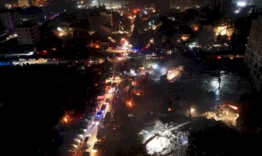 Kahramanmaraştan son görüntüler yukardan çekildi! Çalışmalar devam ediyor